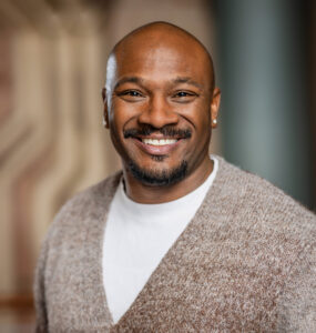 male in a fuzzy sweater