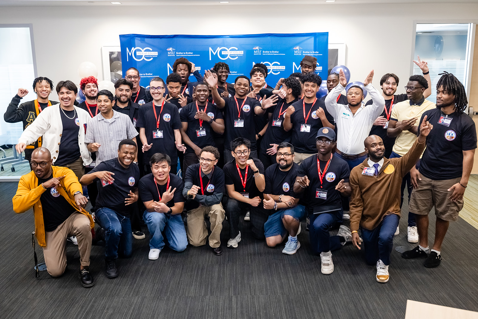 Group of students at event