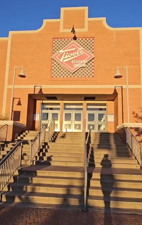 Instagram Post. Outside of Tivoli Student Union.