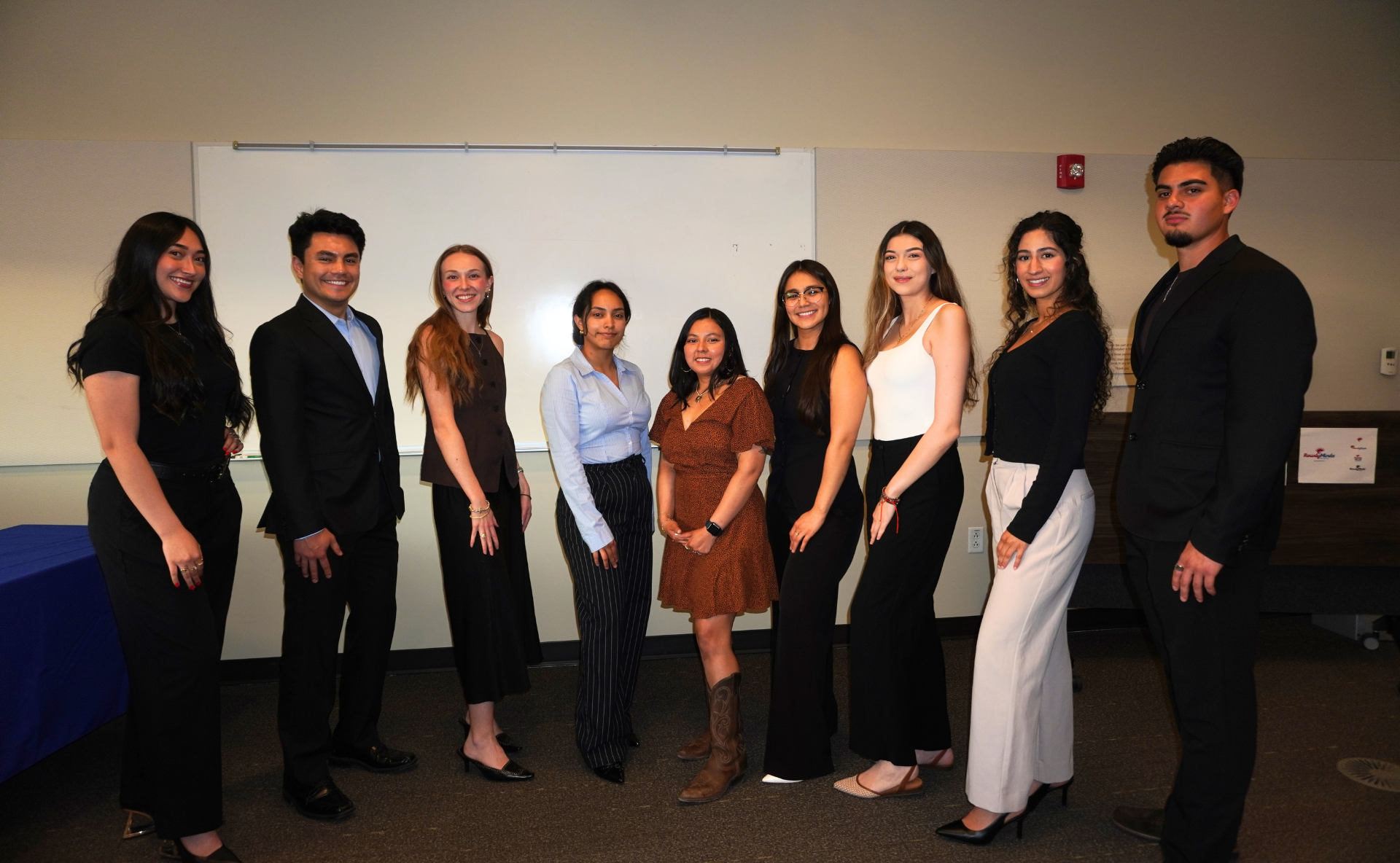 Students from Rowdy Minds Marketing Agency at their Advisory Board Meeting