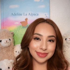 Adeline La Alpaca book cover with the author Mariely Tellez