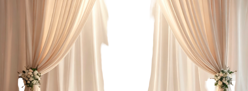 white curtain