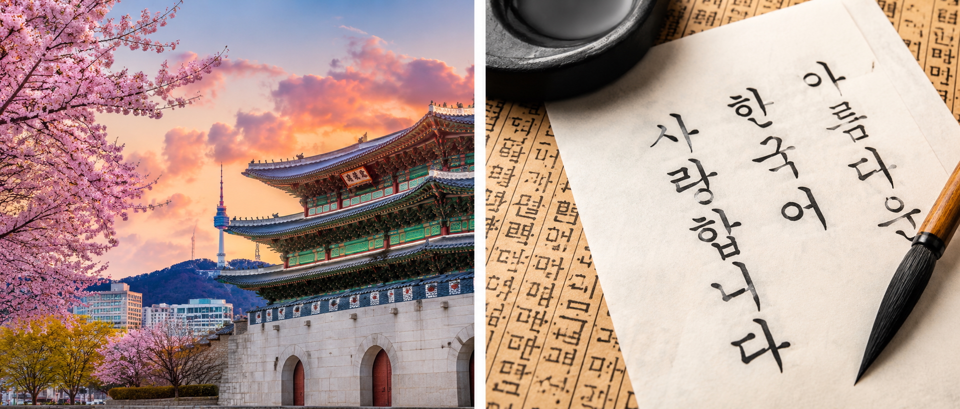 Korean castle and Korean writing