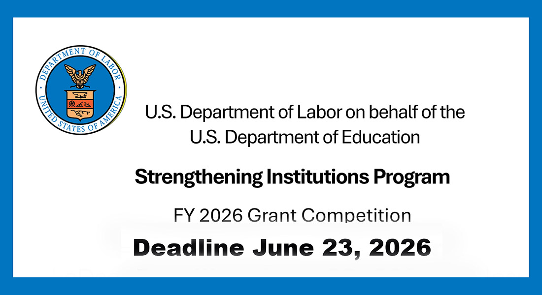 Department of Labor Strengthening Institutions grant program announcement