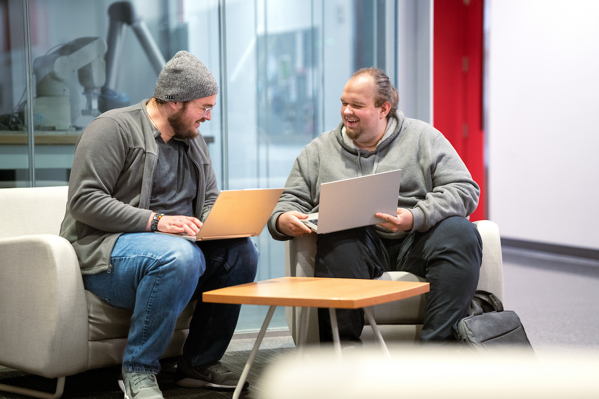 MSU Denver Computer Science students share code.