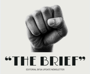 Fist in the air with text beneath