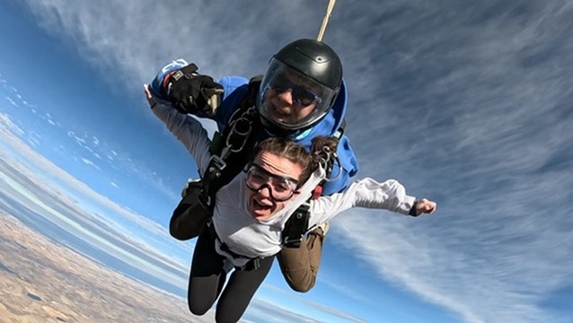 Alex skydiving