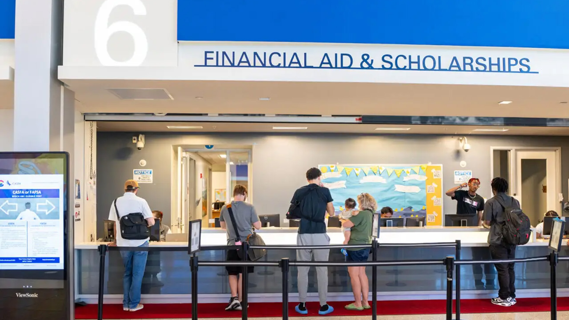 MSU Denver Financial Aid & Scholarships desk.