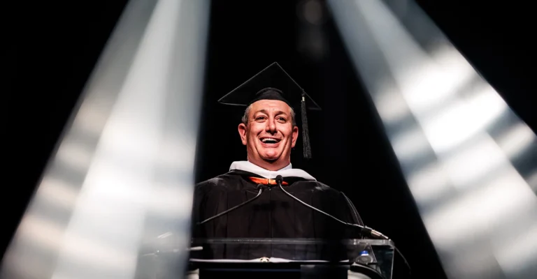 Rob Cohen delivers his commencement address