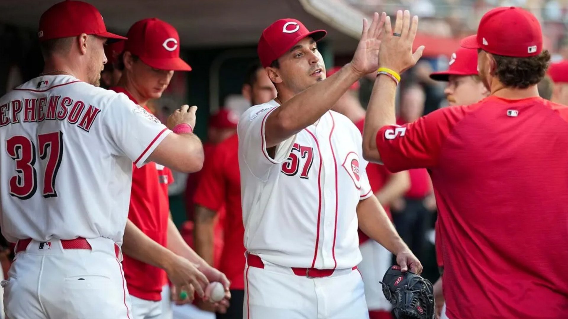 Garcia, #57, makes his major league debut with the Reds in June.