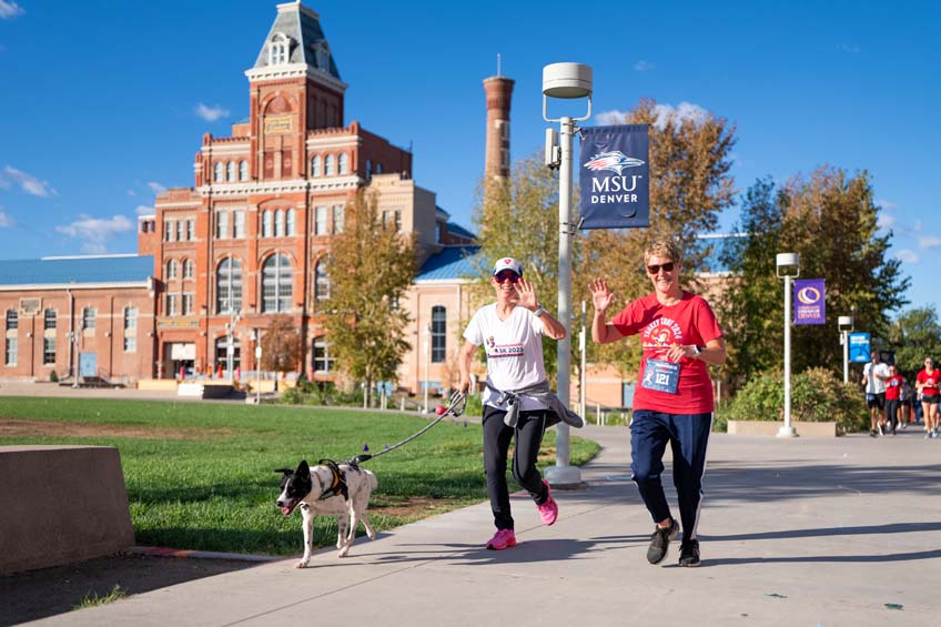 Roadrunners run through Auraria Campus at the 10th annual Roadrunners 5k.