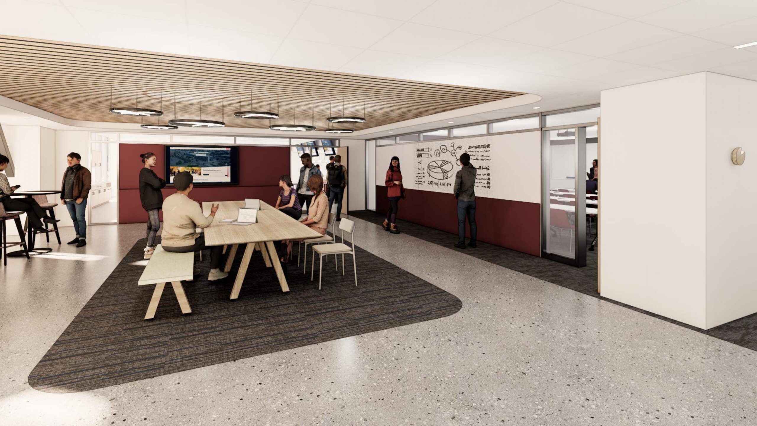 Rendered image of first floor of Day Health Institute Tower