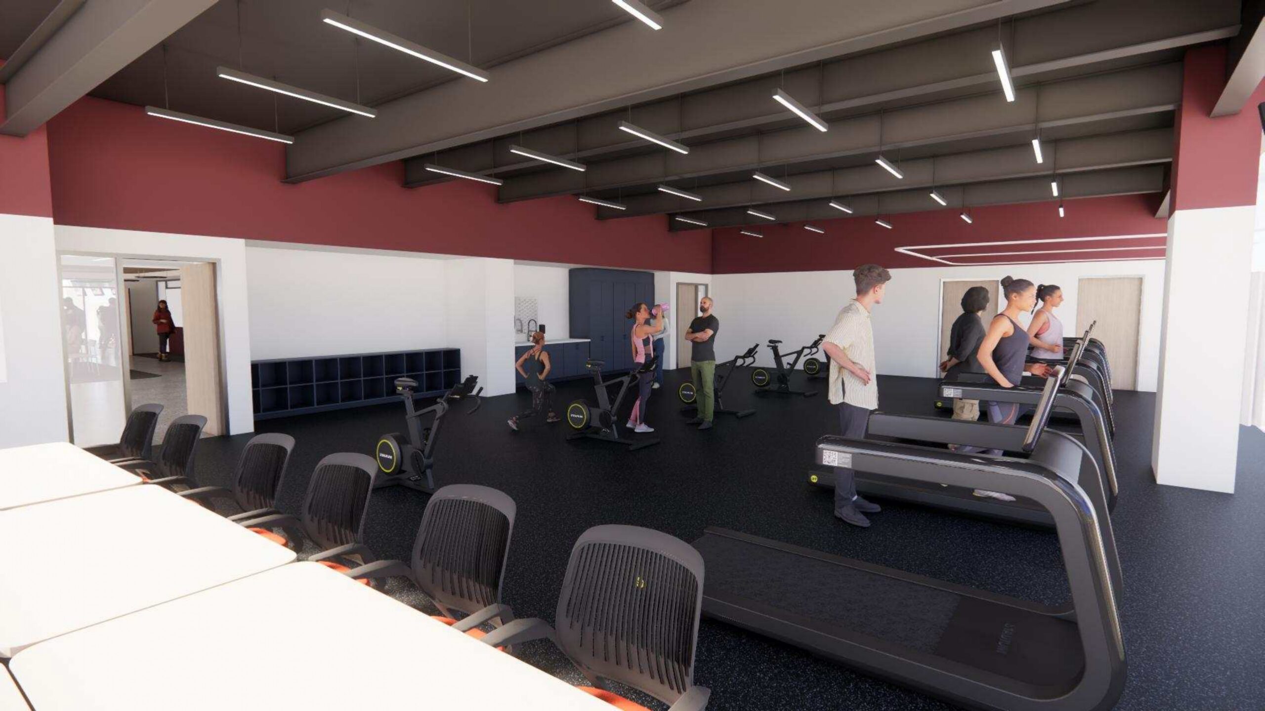 Rendered image of exercise sports lab of Day Health Institute Tower