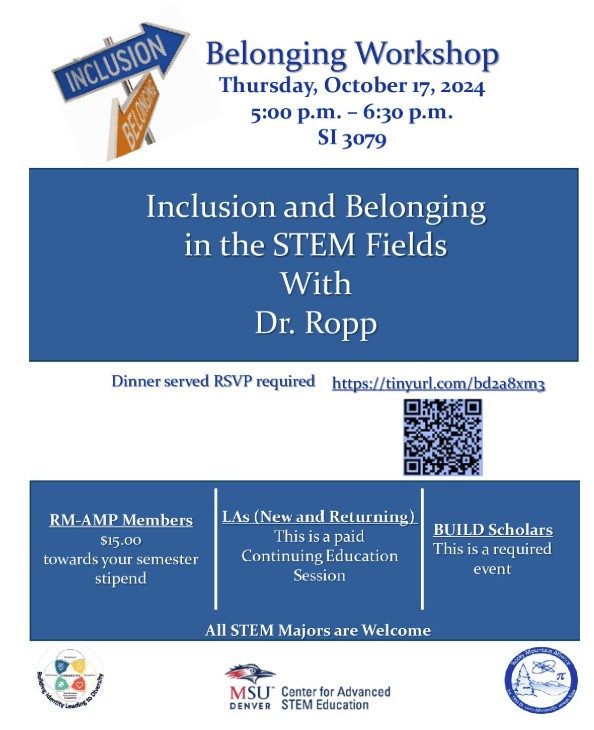 Inclusion and Belonging in the STEM fields with Dr. Ropp.