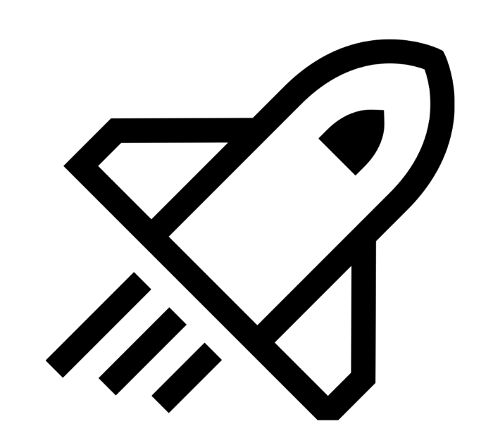 Spaceship icon used for Canvas quizzes