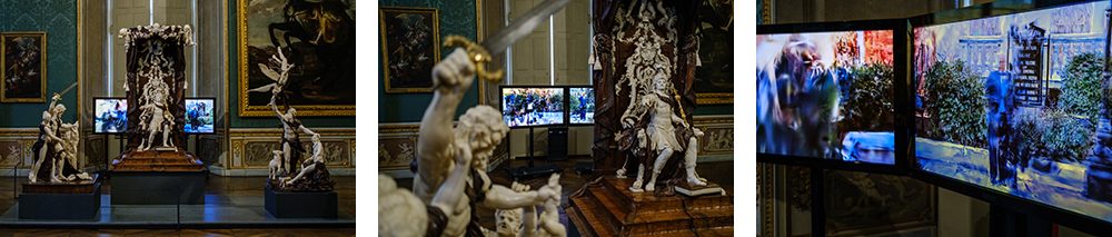Restless Splatting, installation view at xCoAx 2026, Palazzo Madama, Turin, Italy.
