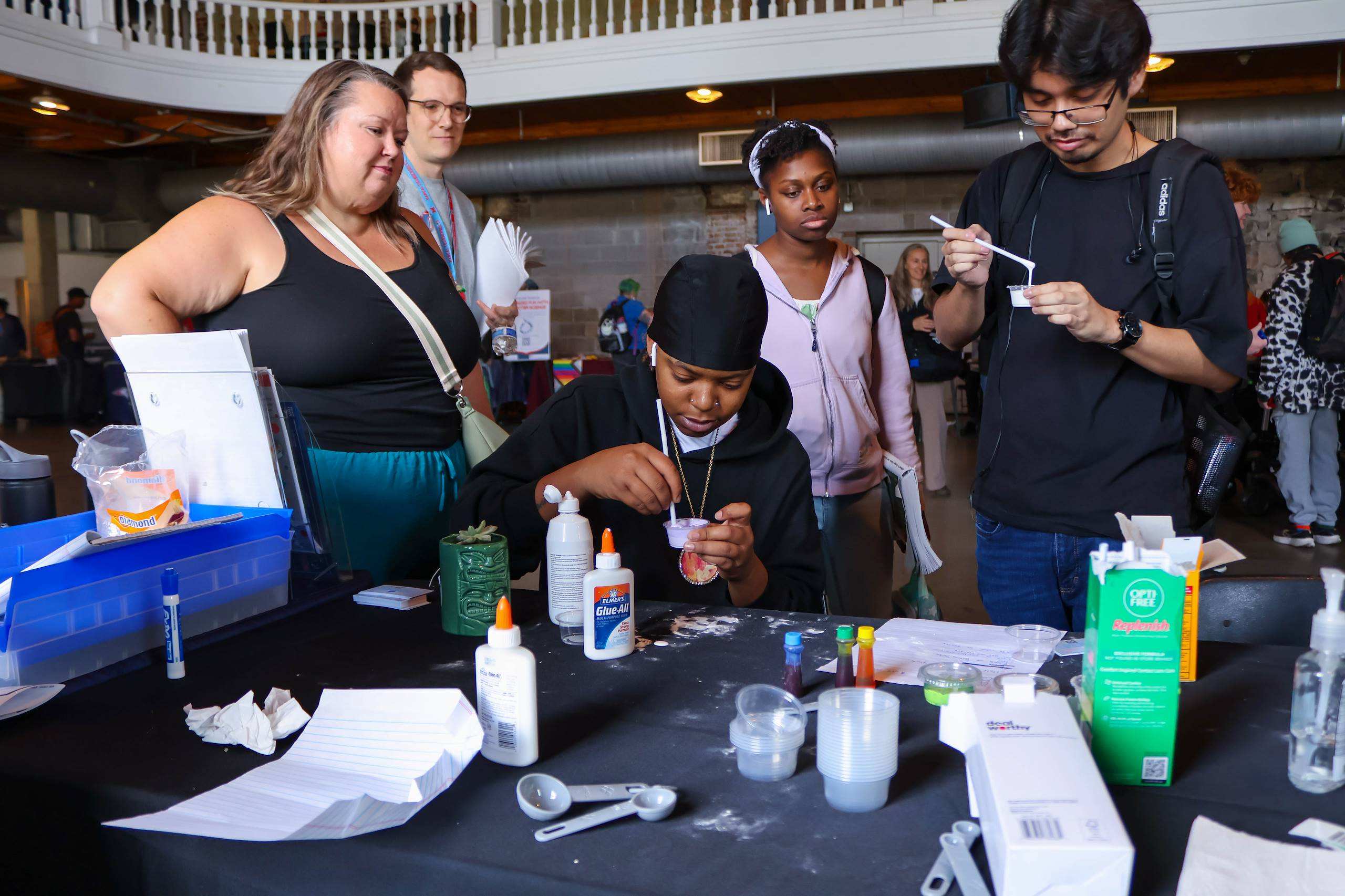 Students making Slime
