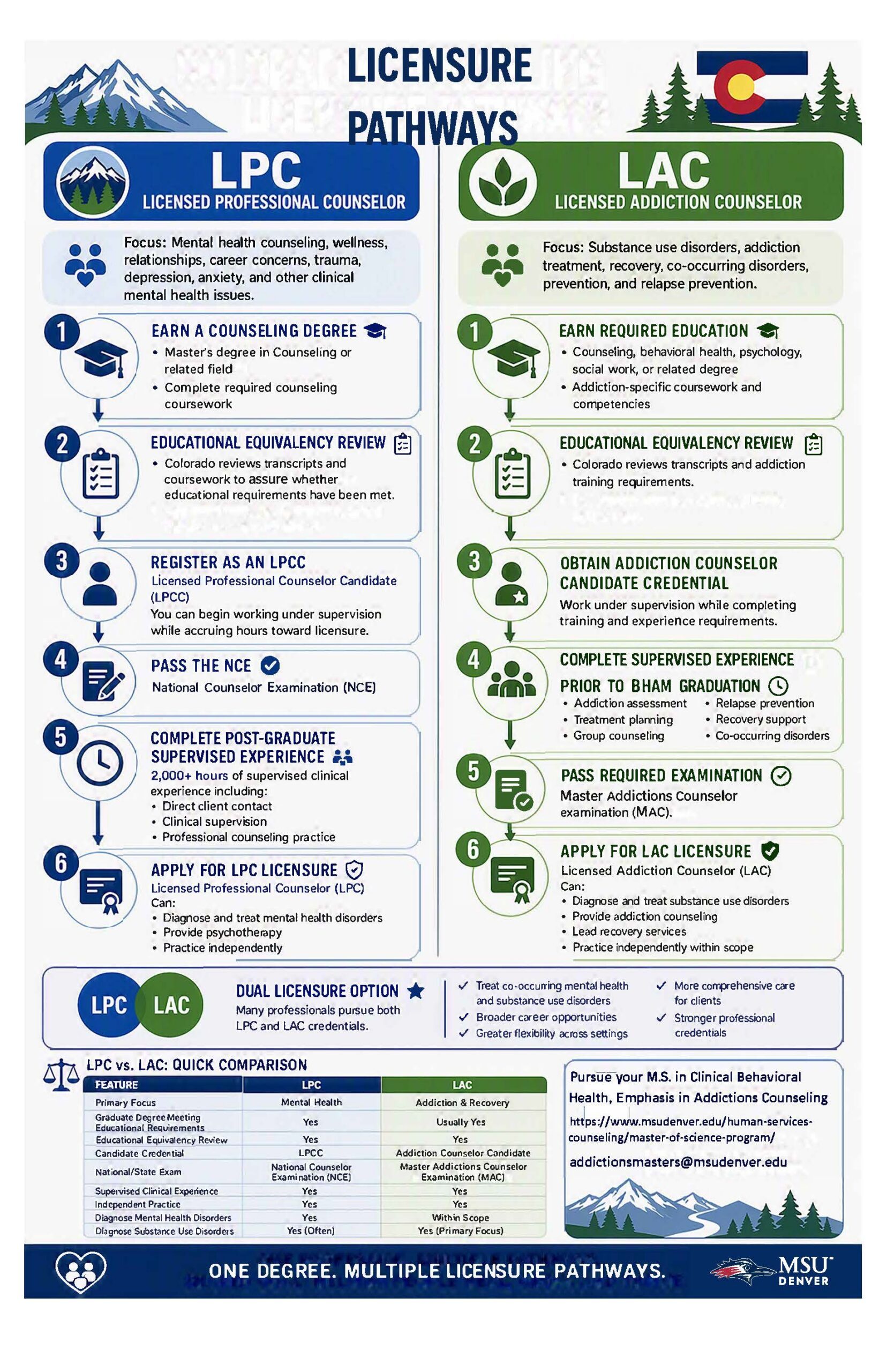 Dual licensure pathways