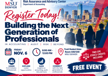 Building the Next Generation of Professionals - RAA Center CPE Event, Nov. 6 8:00 AM - 12:00 PM TIV 440/540
